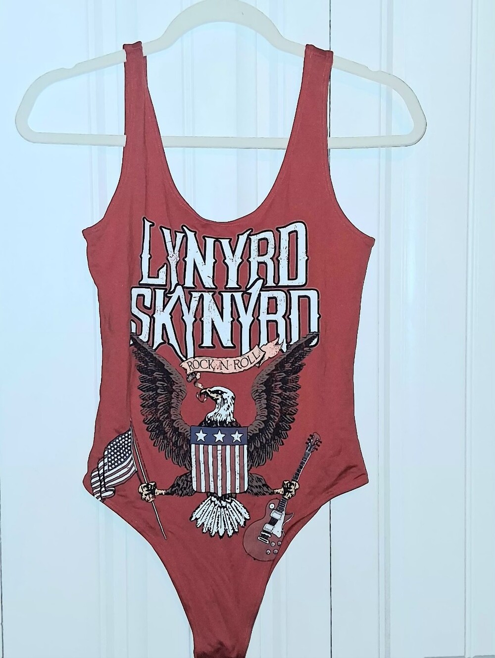 Forever 21 Orange Lynyrd Skynyrd Women’s One-Piece Swim Suit Size Small